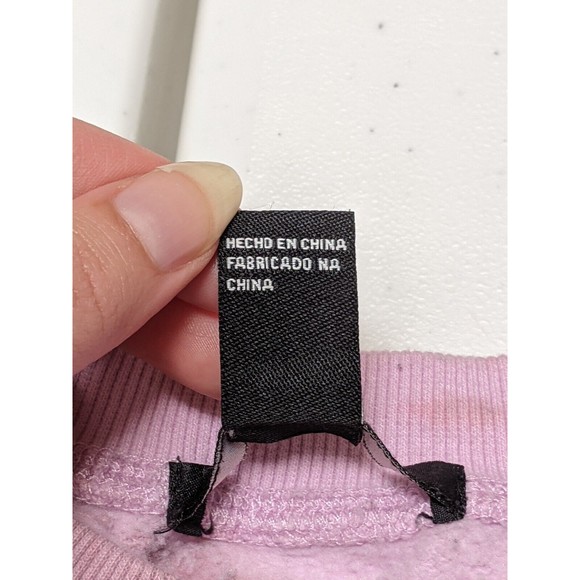 Forever 21 Sweatshirt Women's M Tie Dye Pink Cropped SWEETHEART Activewear - Picture 6 of 11